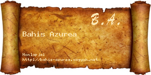Bahis Azurea névjegykártya